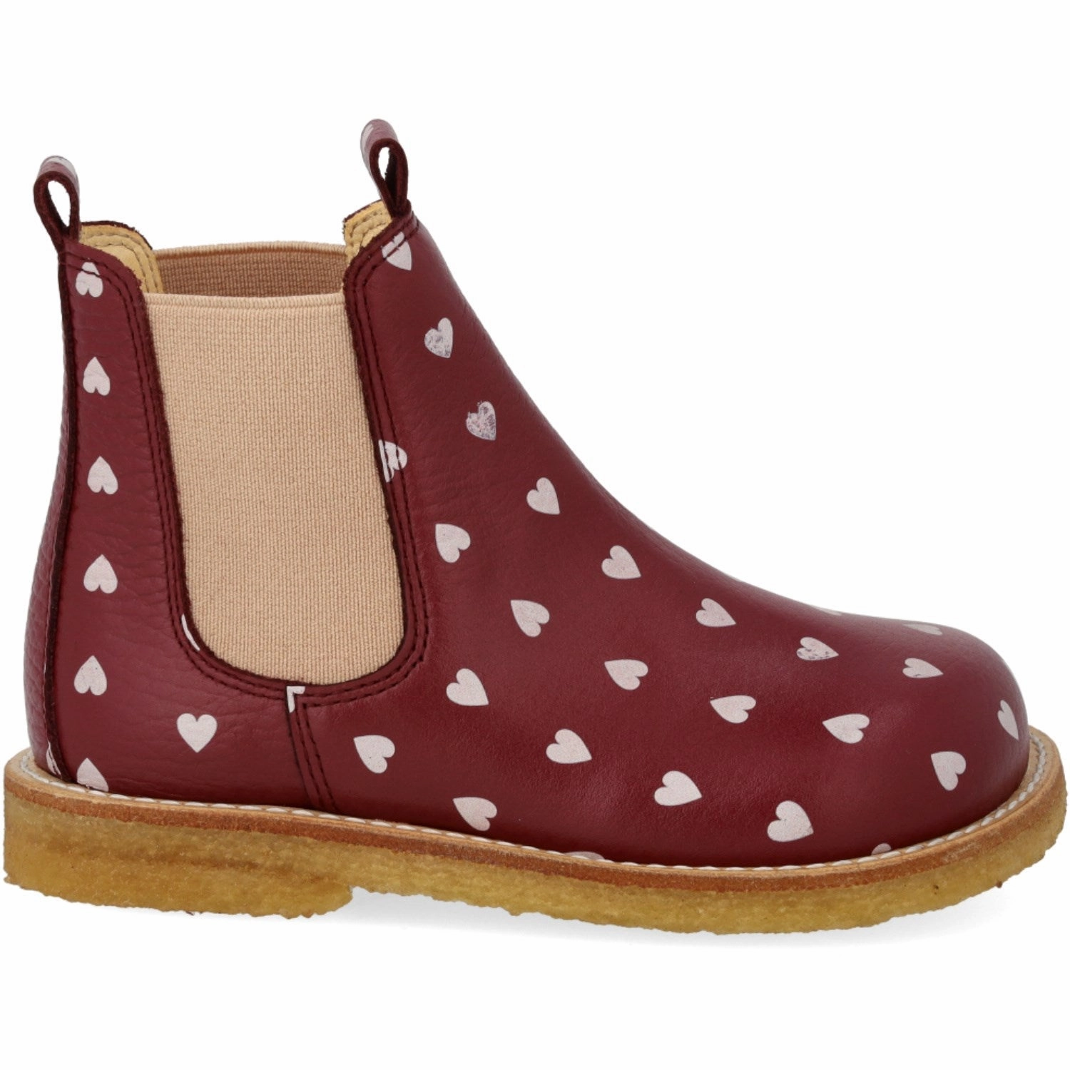 Modular Design Angulus Berry Hearts/Rose Elastic Chelsea Printed Boot