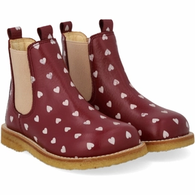 Angulus Berry Hearts/Rose Elastic Chelsea Printed Boot Function   Feel