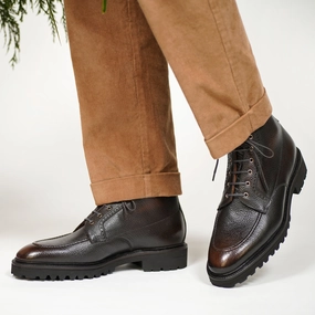 Haring Moc Toe Derby Boot - Ebony Handmade Patina Versatile Gear Progressive Outfit