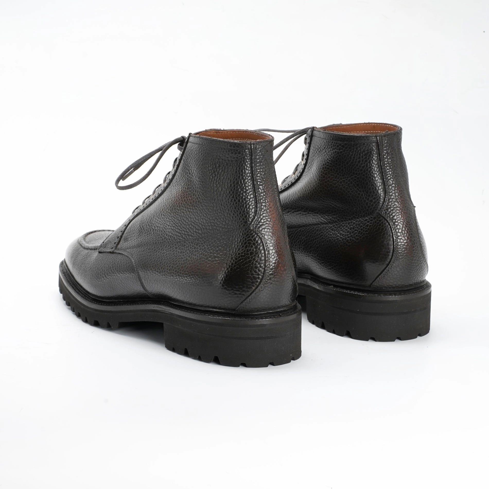 Haring Moc Toe Derby Boot - Ebony Handmade Patina Integrated Lifestyle Go Anywhere