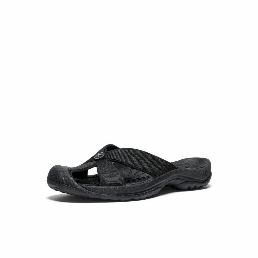 Wear Anywhere Style Without Noise Women'S Bali Slide Sandal  |  Black/Steel Grey