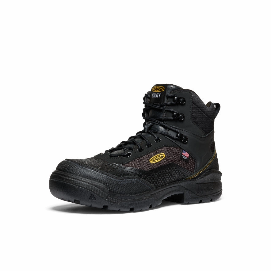 Edge In Motion Ease-Forward Fit Men'S Stronglite Waterproof Boot (Carbon Toe)  |  Black/Black