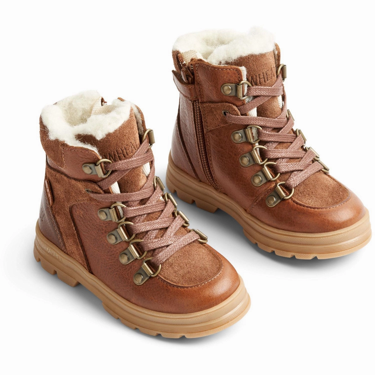 Refined Feel Wheat Winter Boots Toni Tex Hiker Cognac