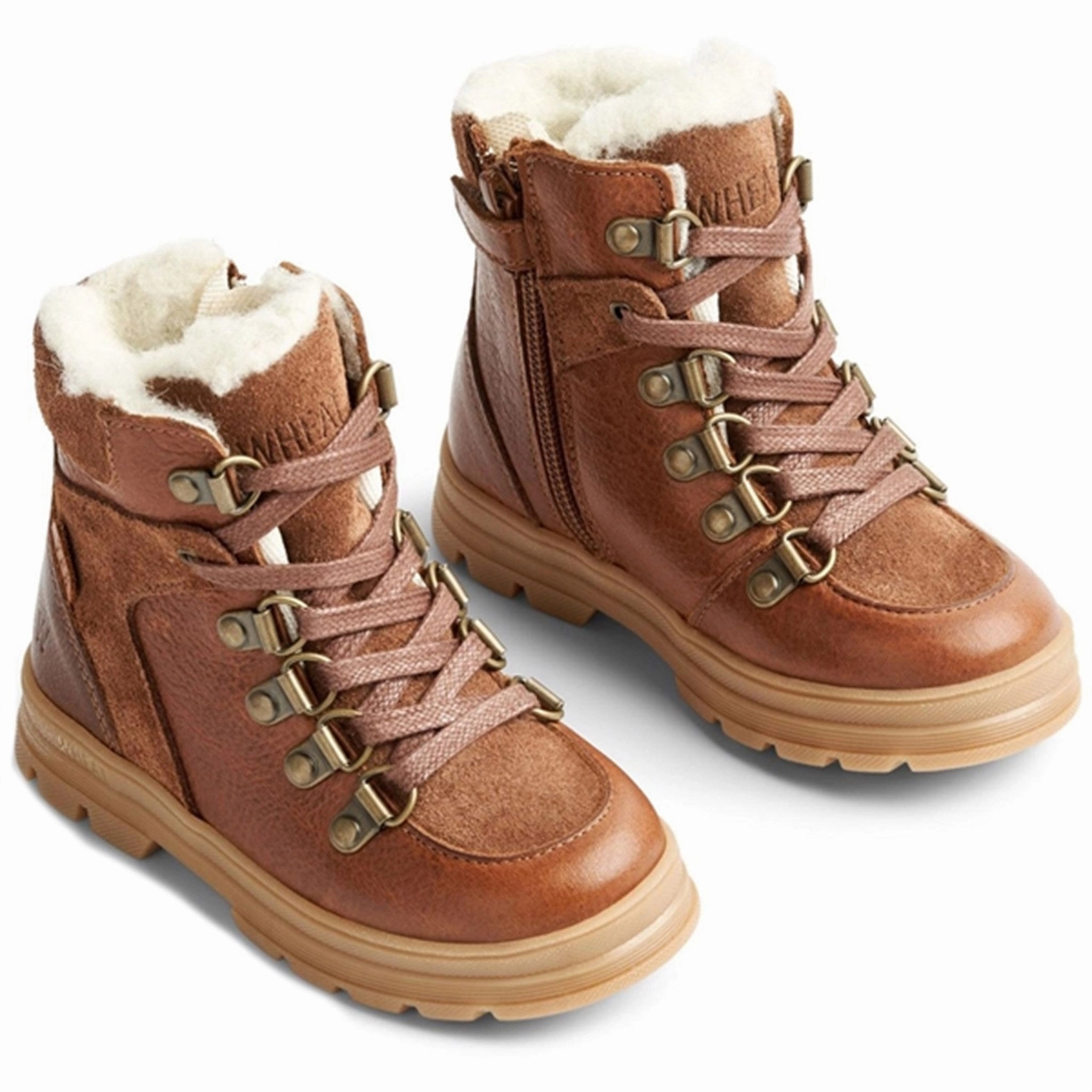 Express Yourself Wheat Winter Boots Toni Tex Hiker Cognac