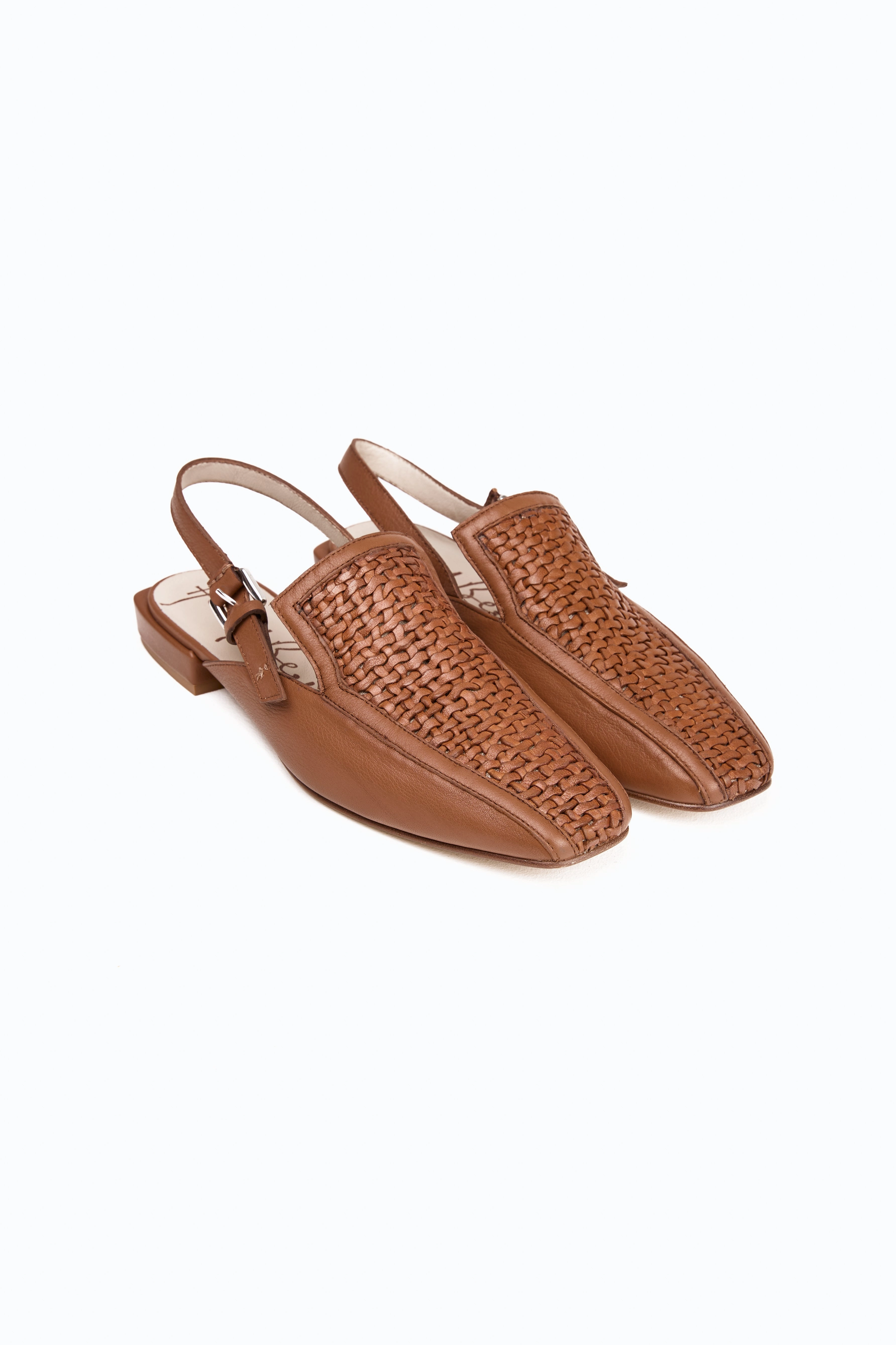 Less Is Bold Chanel Woven Leather Slingback Shoe In Madreperla Cuoio