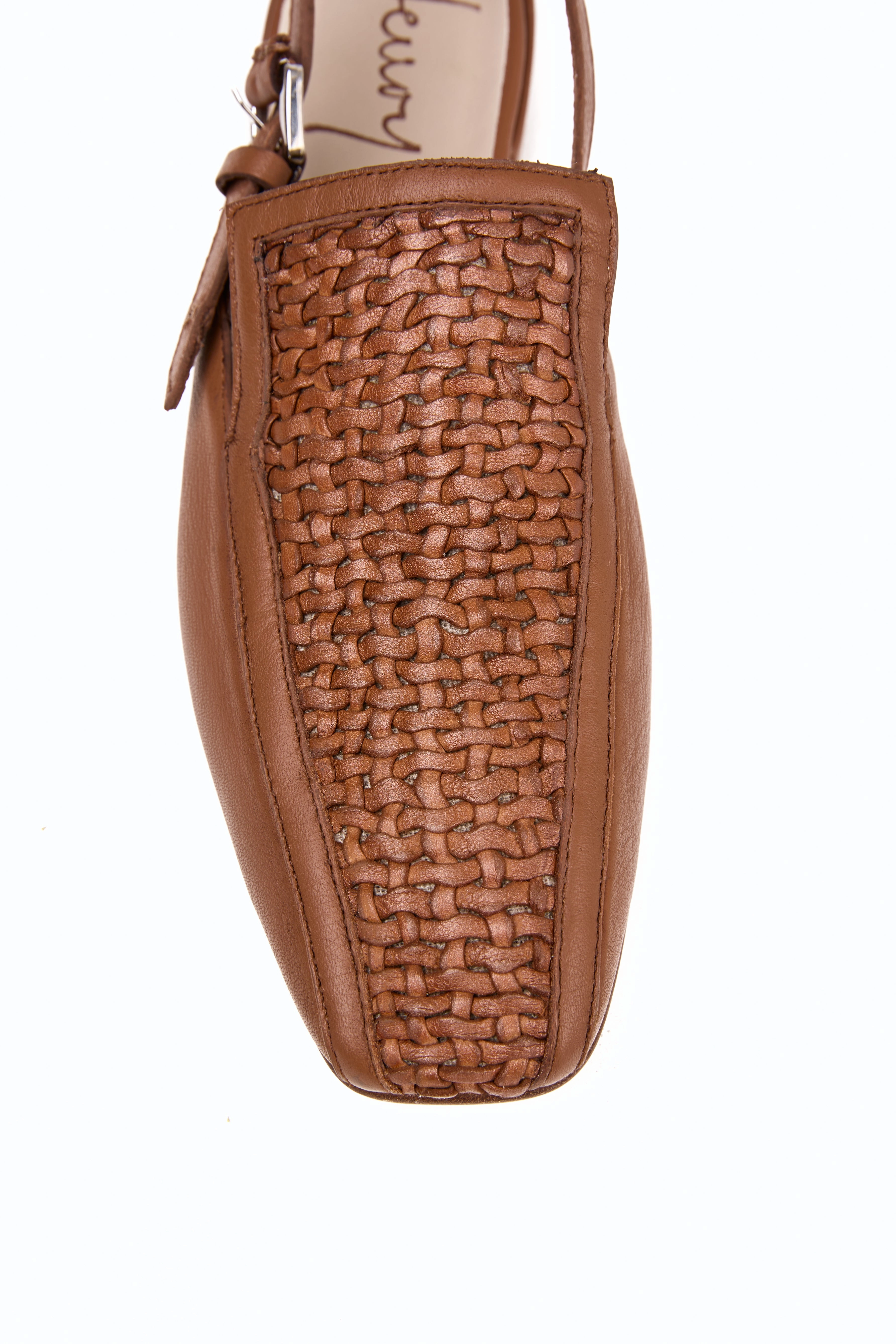 Chanel Woven Leather Slingback Shoe In Madreperla Cuoio Clarity Wear Bold In Simplicity