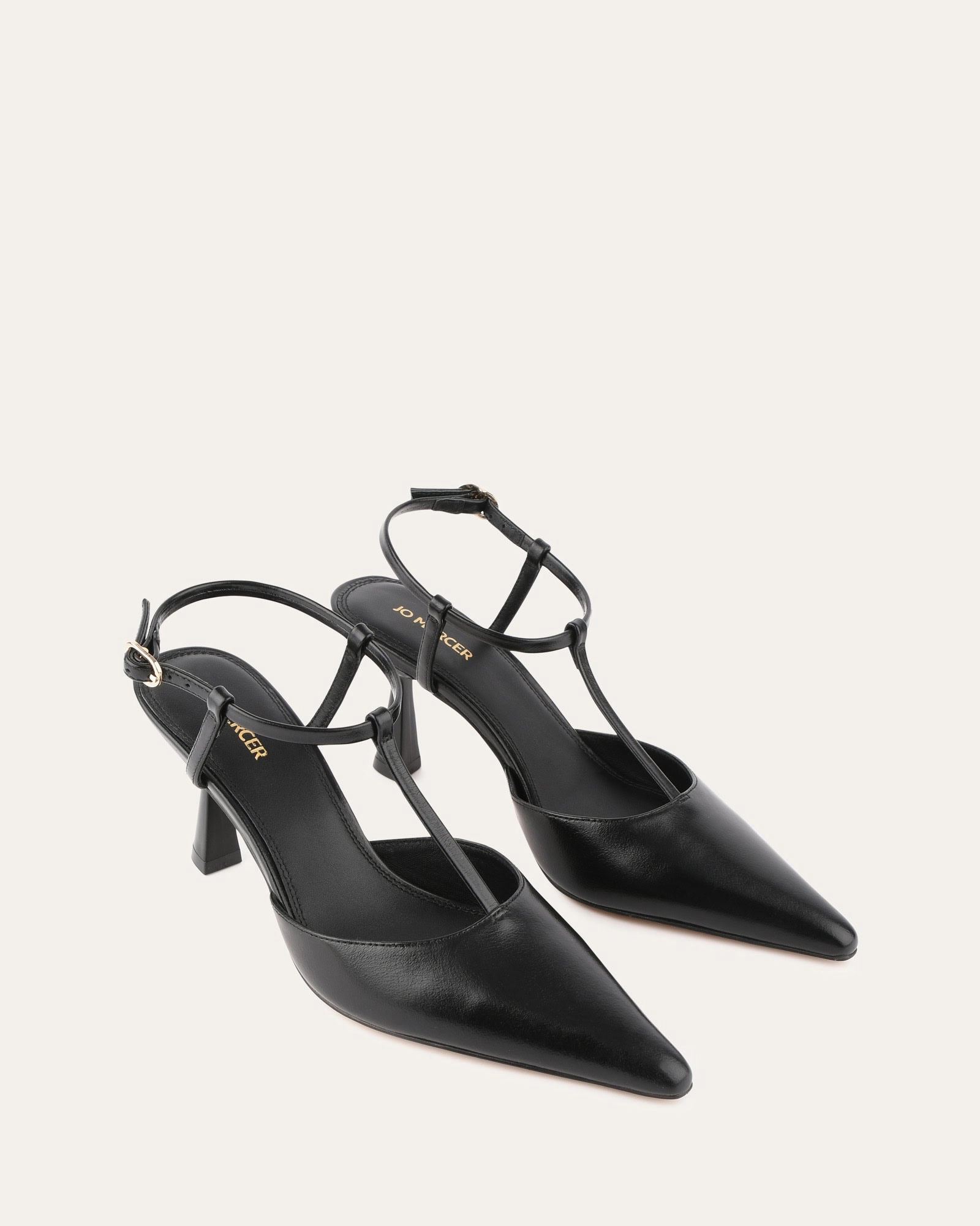 Streamlined Life Motion-Driven Yula Mid Heels Black Leather