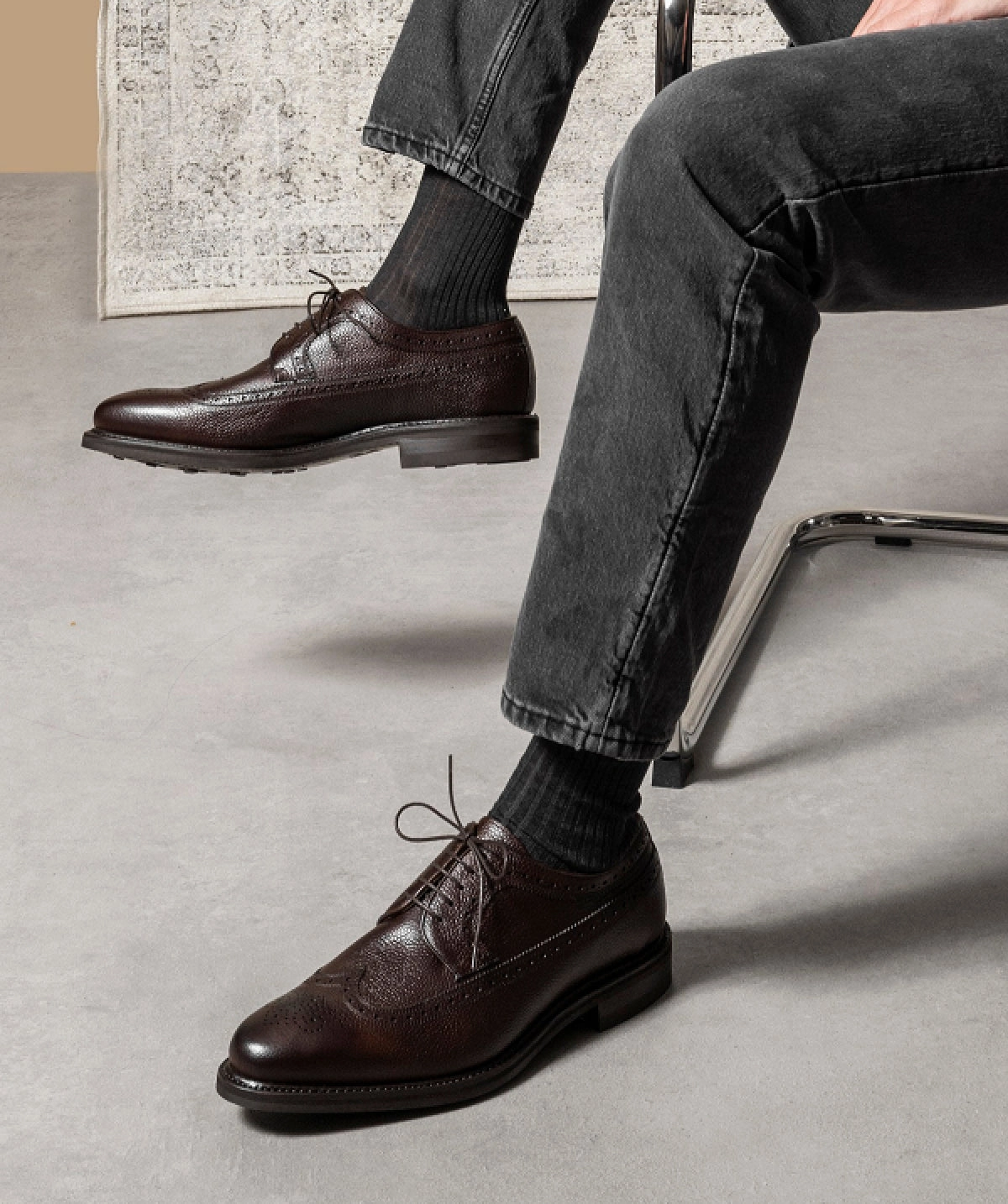Barton Grained Brown Derby Confident Layers Form-Light Fit