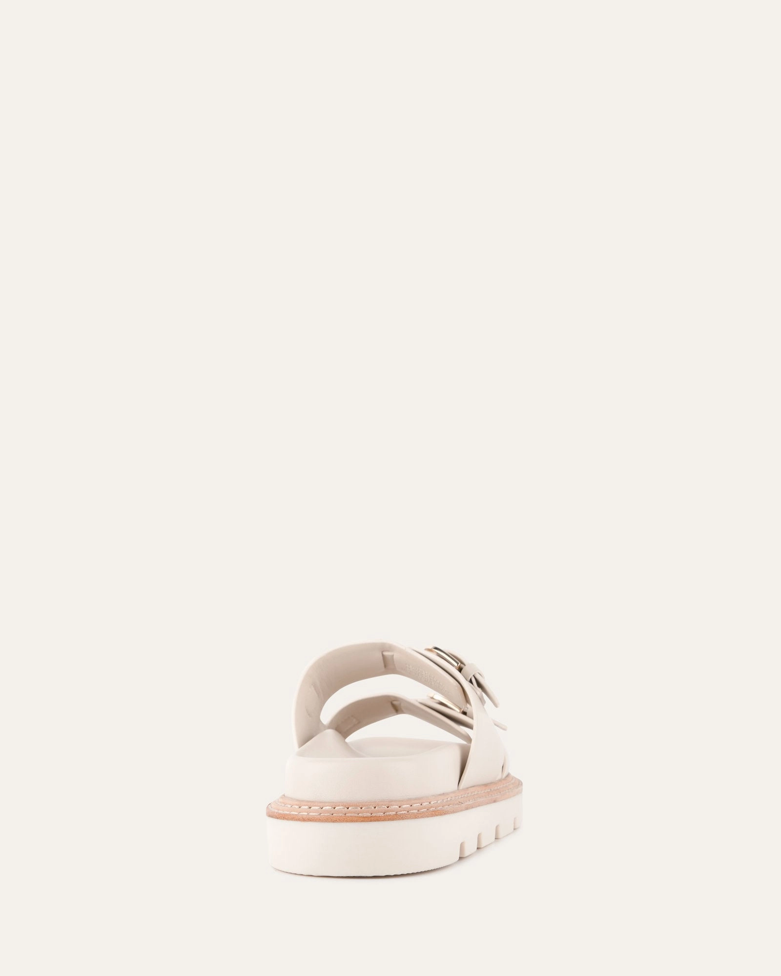 Vichy Flat Sandals Off White Leather Live Light Future Fit