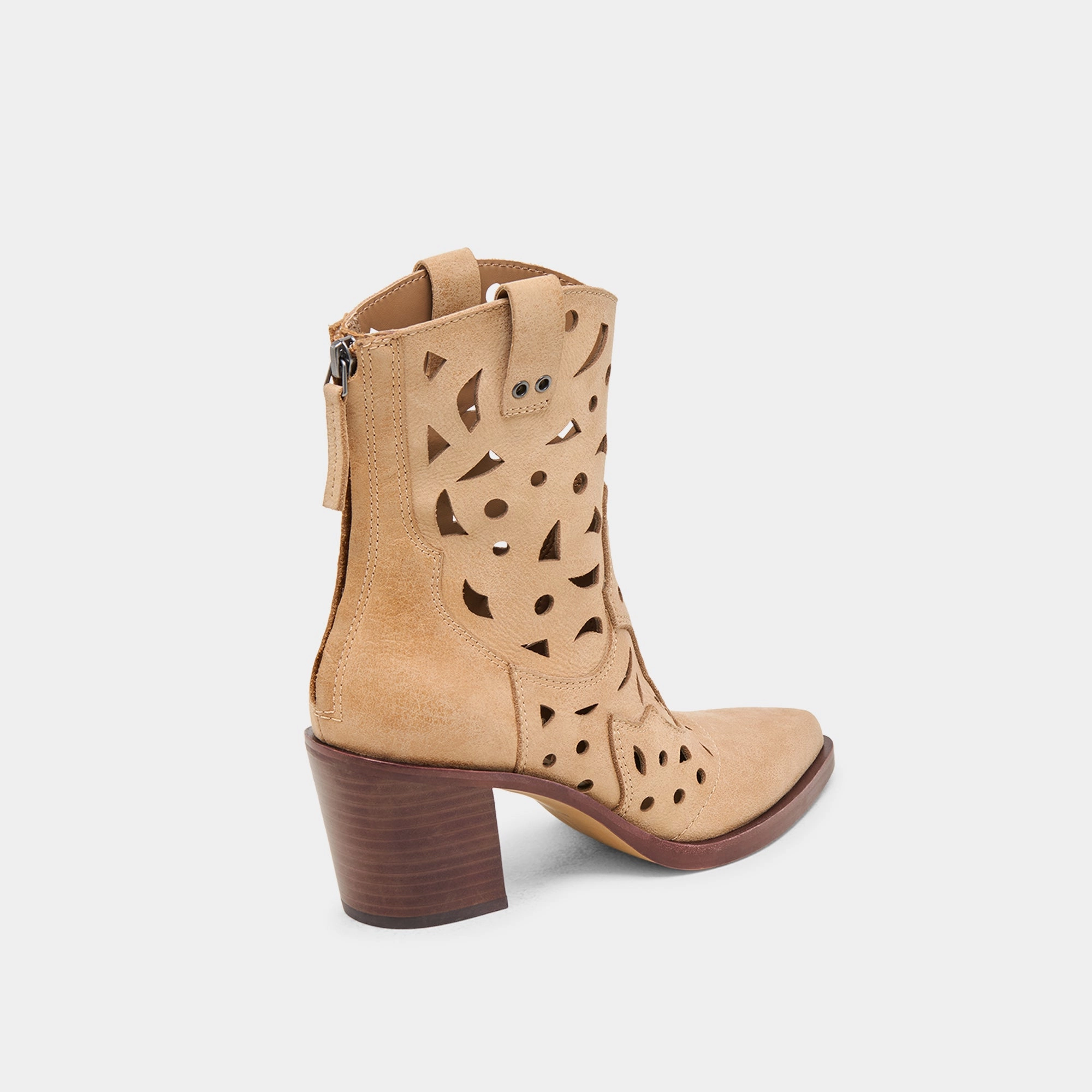 Zenobi Booties Camel Distressed Leather Urban Flowwear