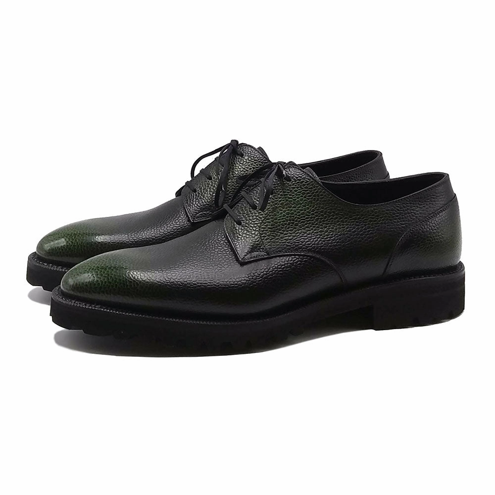 Derby Simple Shoe - Green 3D Patina Daily-Ready