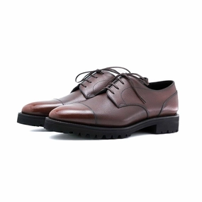 Wear The Moment Frank Cap Toe Derby Mto - Chestnut
