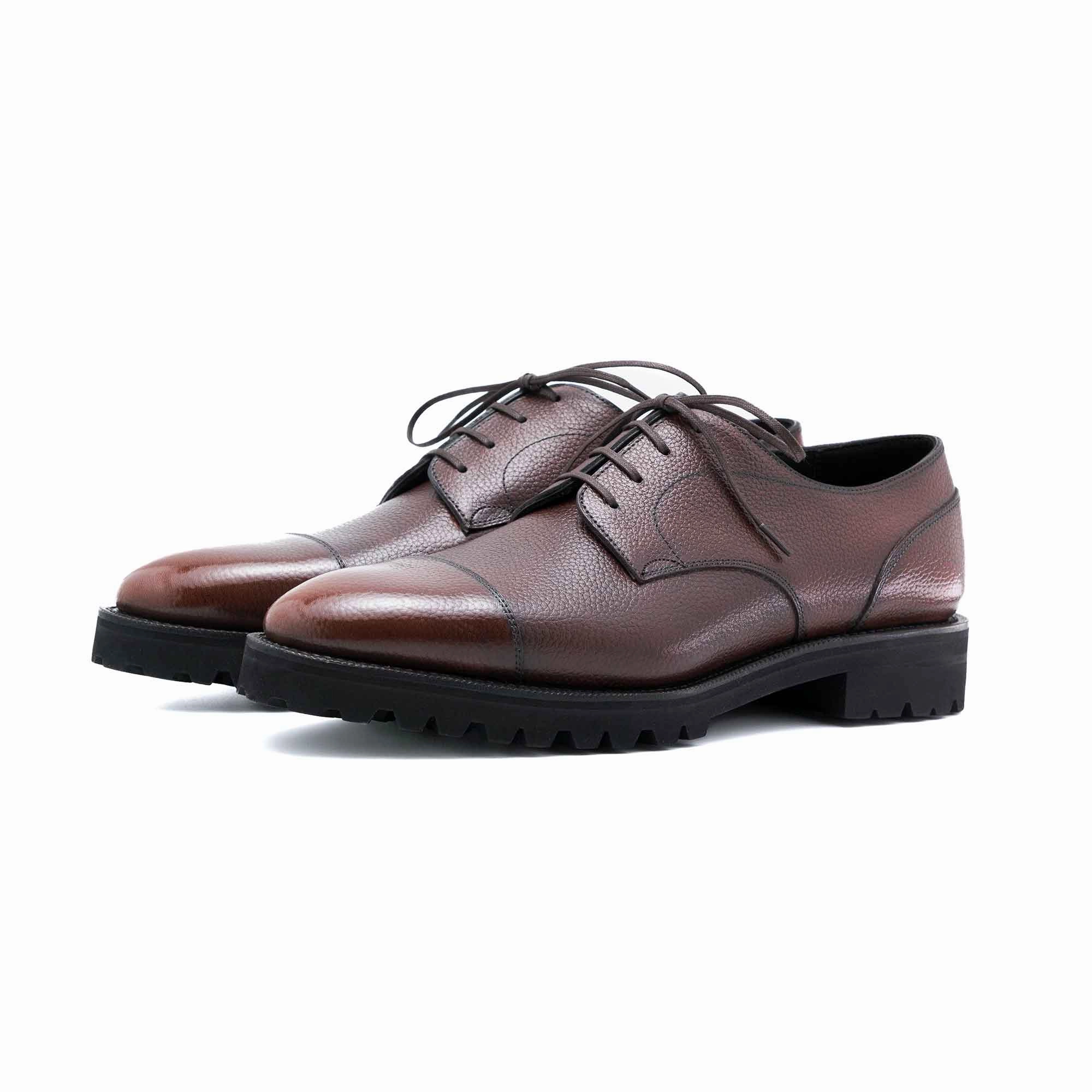 Wear The Moment Frank Cap Toe Derby Mto - Chestnut