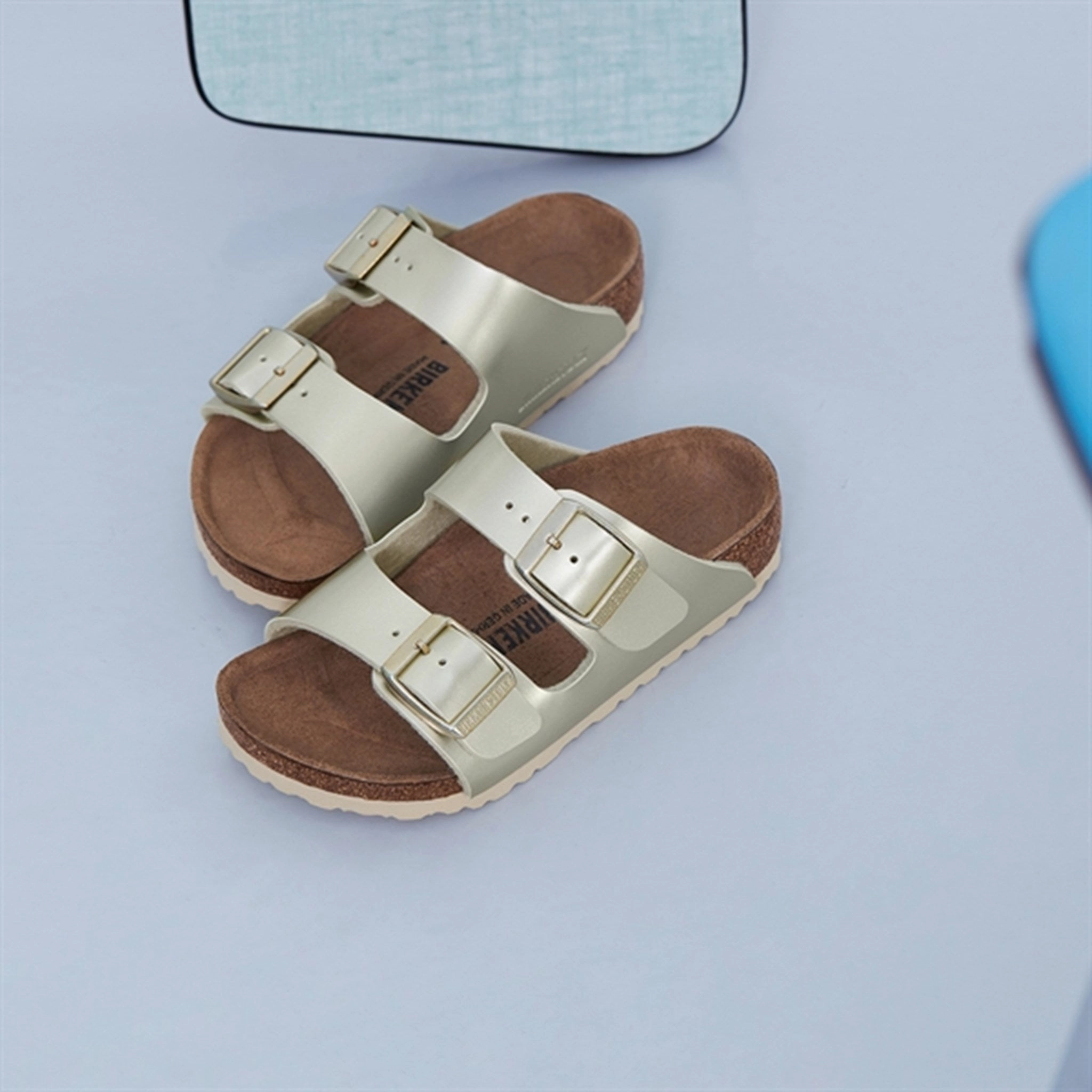 Birkenstock Arizona Kids Electric Metallic Gold Sandals Ease In Motionwear Evolved Form