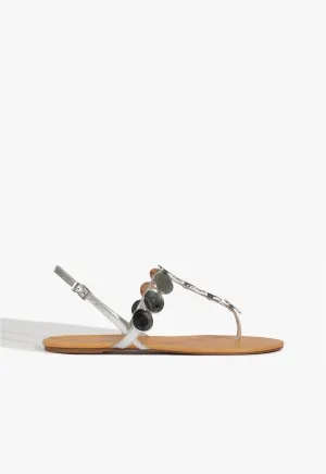 Acacia Silver Leather Sandal Active Corewear Core Elements
