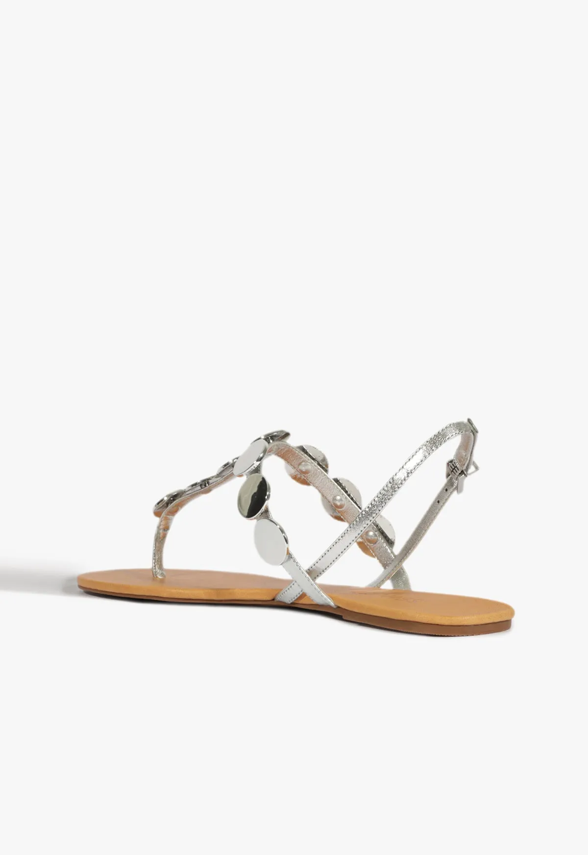 Acacia Silver Leather Sandal Lifestyle Modular
