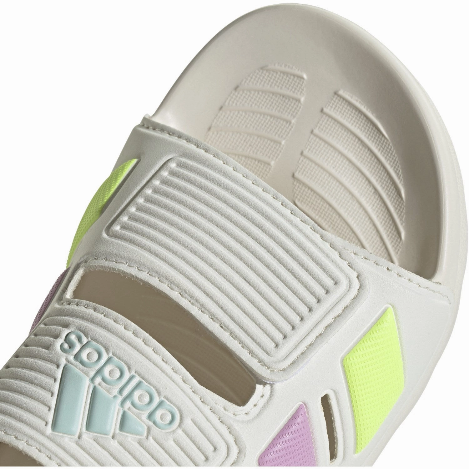 Adidas Originals Off White/Bliss Lilac/Halo Mint Altaswim 2.0 C Sandal Engineered Casual Mobility Made Easy