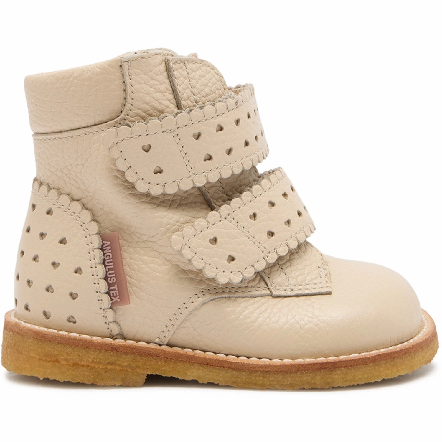 Live With Intent Angulus Buttermilk Tex-Boot With Hearts And Velcro Closure