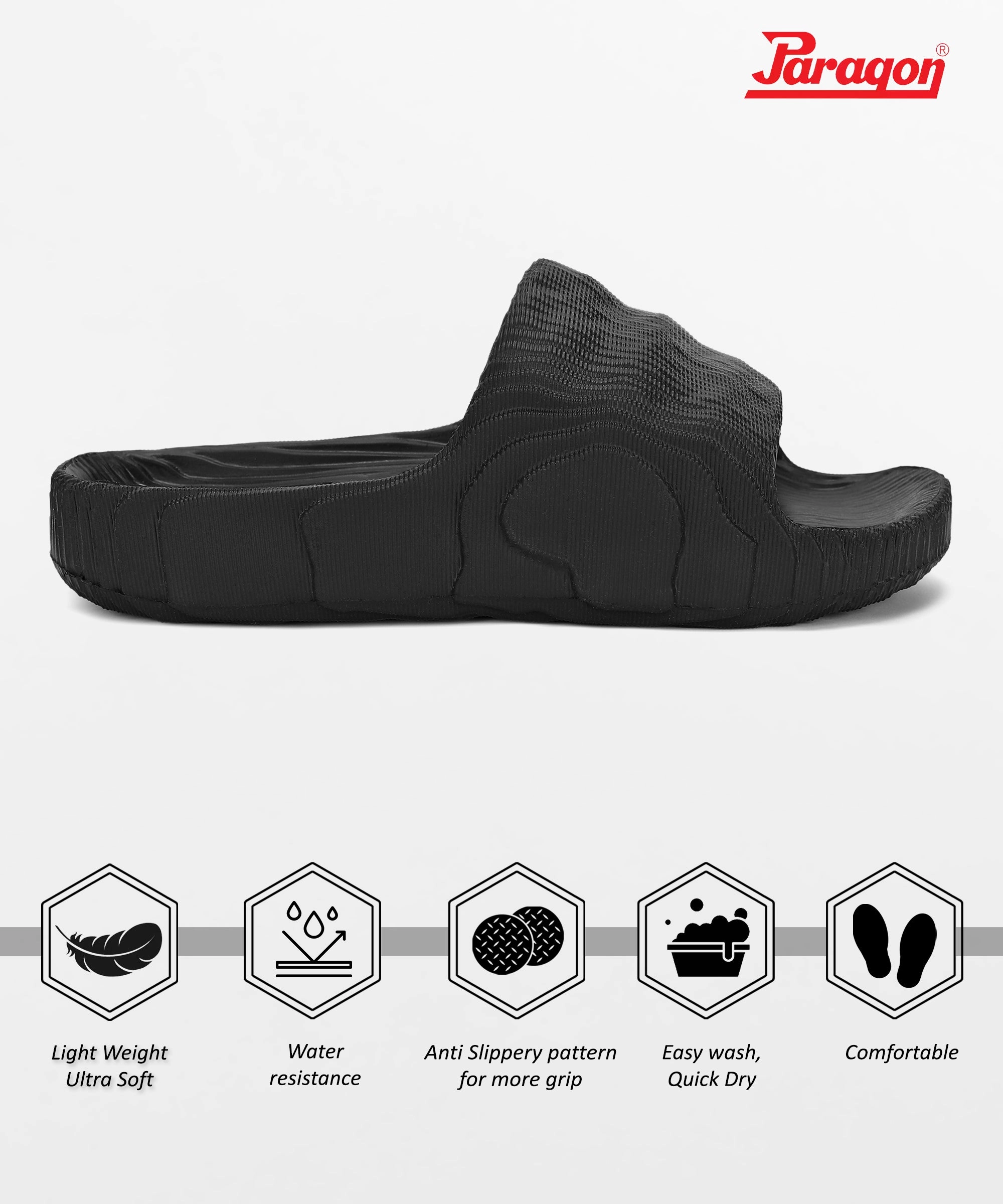 Simplify Style Streamlined Pieces Paragon  K10913G Men Casual Sliders | Stylish Trendy Lightweight Slides | Casual & Comfortable Slippers | For Everyday Use