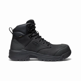 Edge-Layered Urban Calm Men'S Evanston 6" Waterproof Boot (Carbon Toe)  |  Black/Black