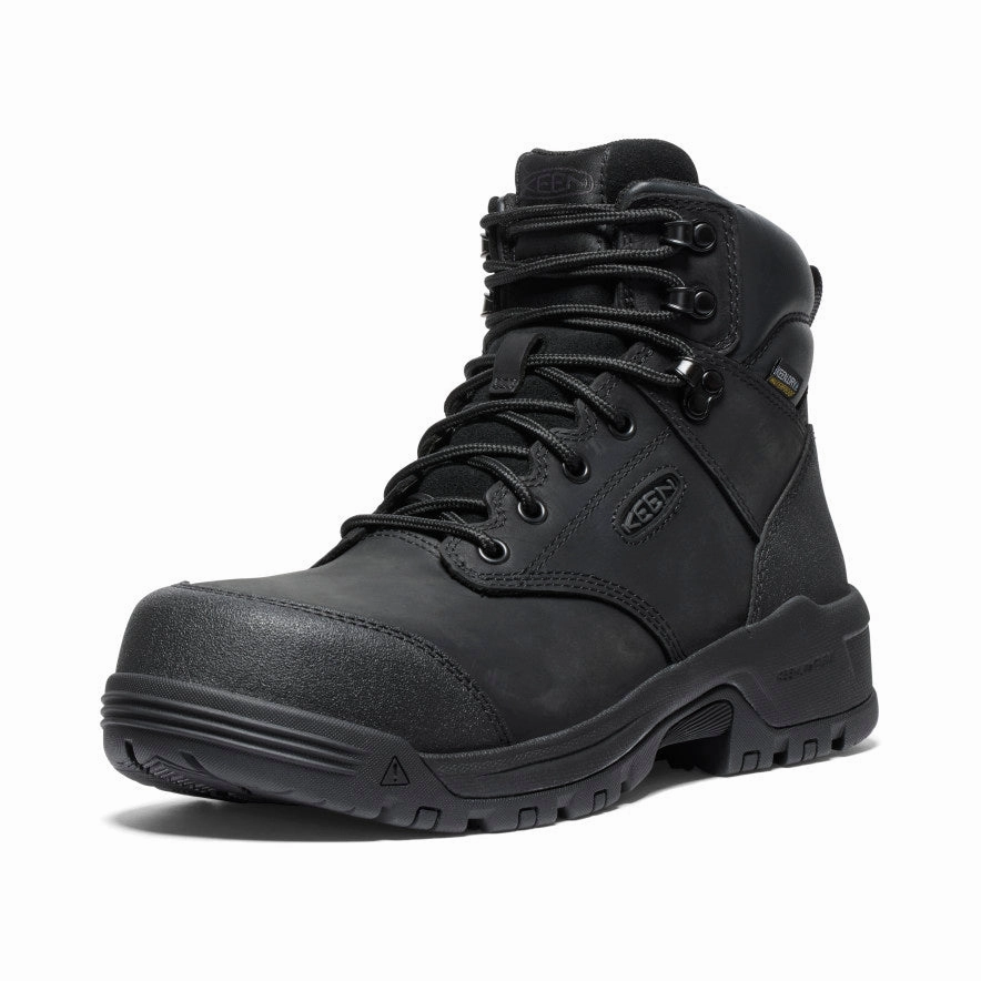 Men'S Evanston 6" Waterproof Boot (Carbon Toe)  |  Black/Black Form Plus Function