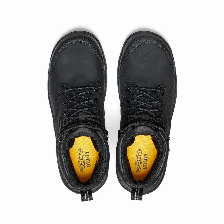 Urban Focus Men'S Evanston 6" Waterproof Boot (Carbon Toe)  |  Black/Black