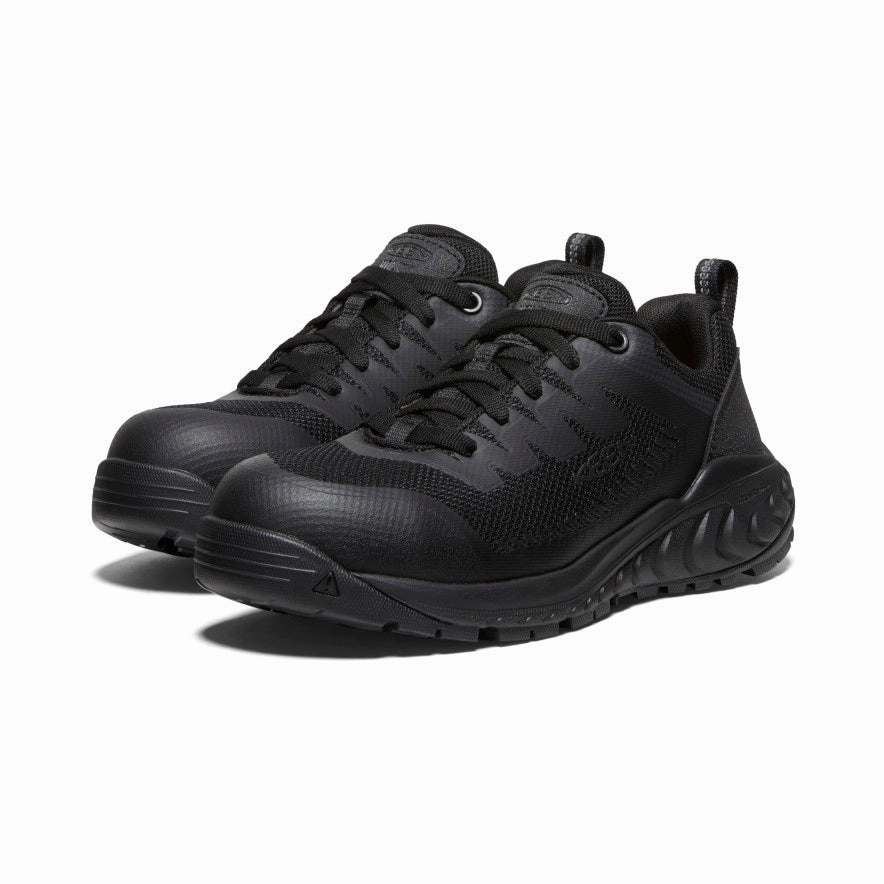 Fluid Profile Women'S Arvada Esd Work Sneaker (Carbon Toe)  |  Black/Black
