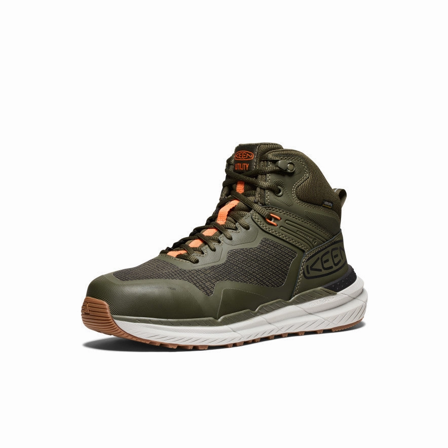 Smooth Layers Men'S Synchro Waterproof Work Boot (Carbon Toe)  |  Forest Night/Gum