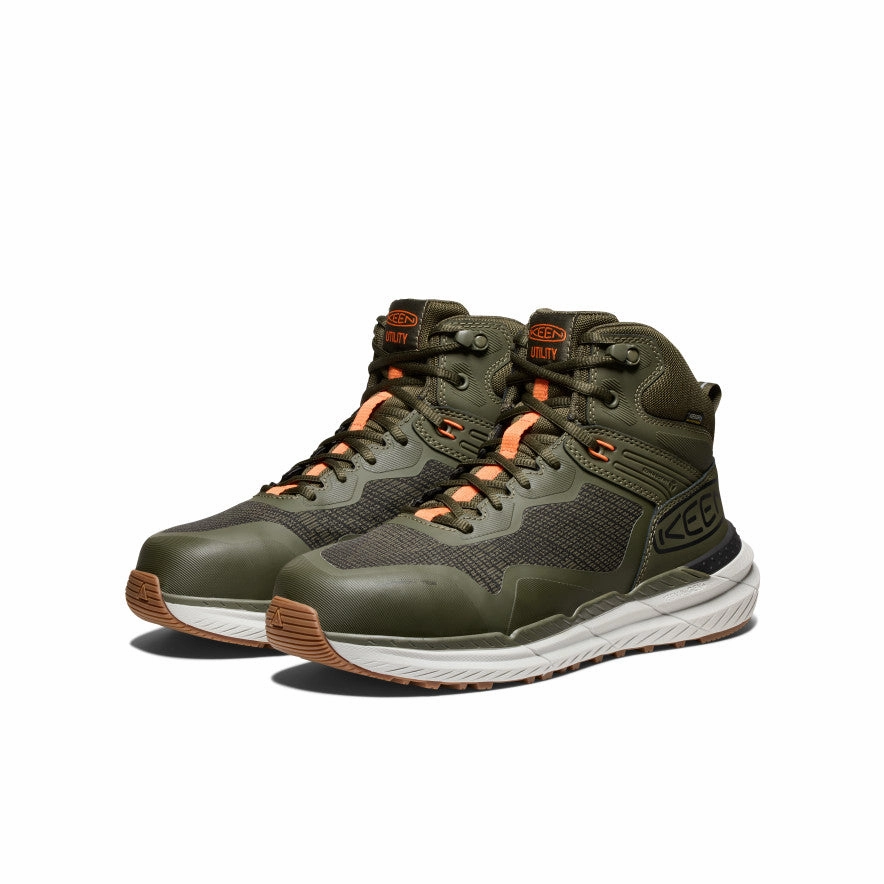 Effortless Fit Men'S Synchro Waterproof Work Boot (Carbon Toe)  |  Forest Night/Gum