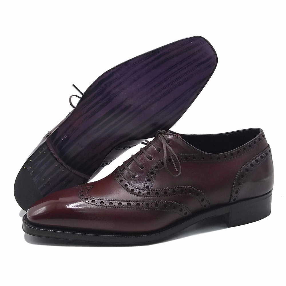 Daily Essentials Journey Wear Full Brogue Wingtip Oxford Shoe Mto - Marron Mediterraneo