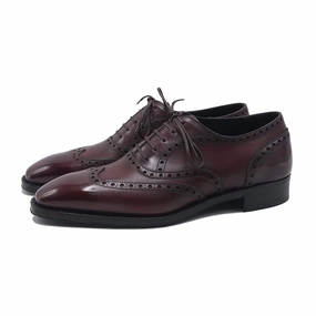 Tailored For Life Everyday Motionwear Full Brogue Wingtip Oxford Shoe Mto - Marron Mediterraneo