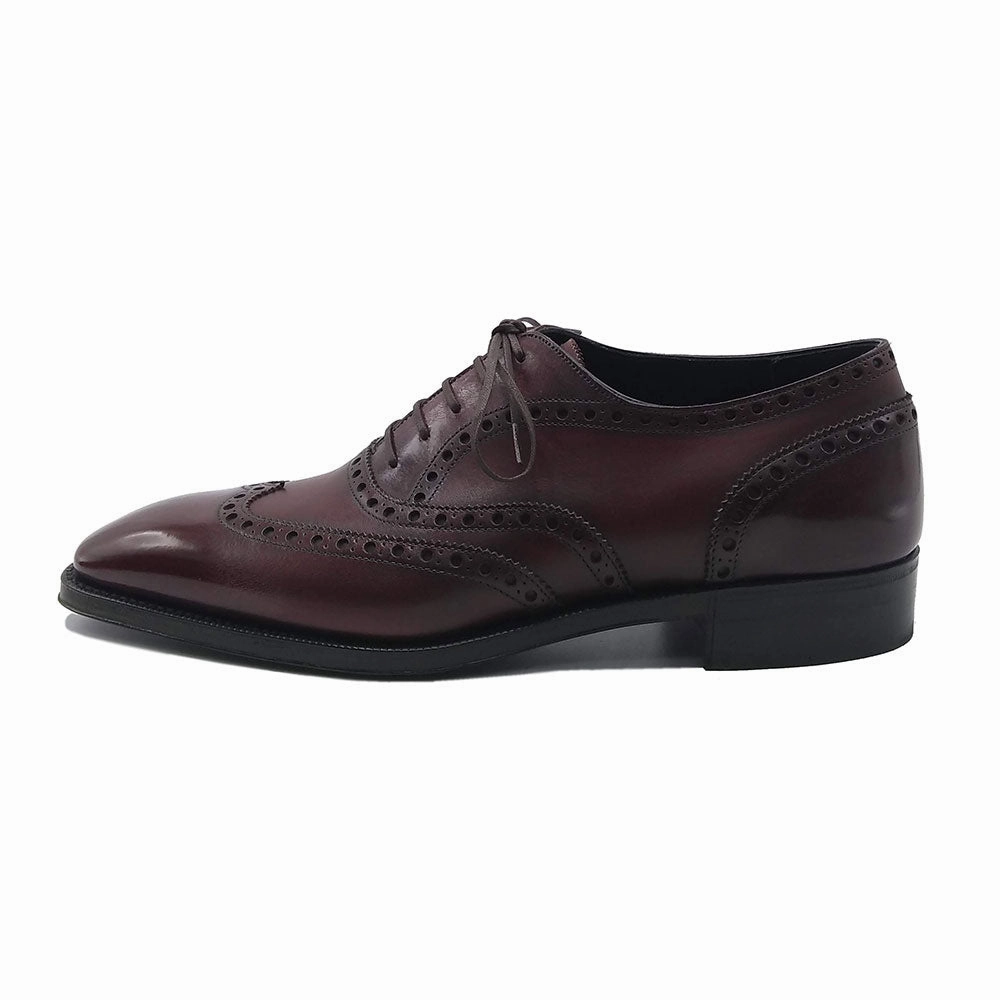 City-Form Modern Build Full Brogue Wingtip Oxford Shoe Mto - Marron Mediterraneo