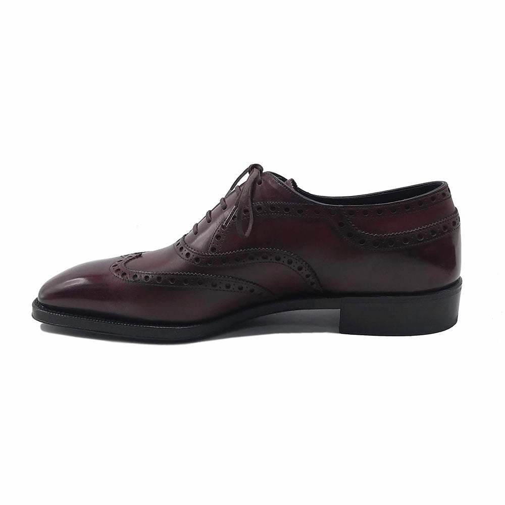 Full Brogue Wingtip Oxford Shoe Mto - Marron Mediterraneo Tailored Ease Cool Crafted