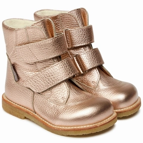 Angulus Tex Boots W Velcro Light Copper Quiet Attitude