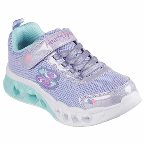 Refined Edge Vibe-Proof Skechers Flutter Heart Lights Sneakers Lavender Multicolor