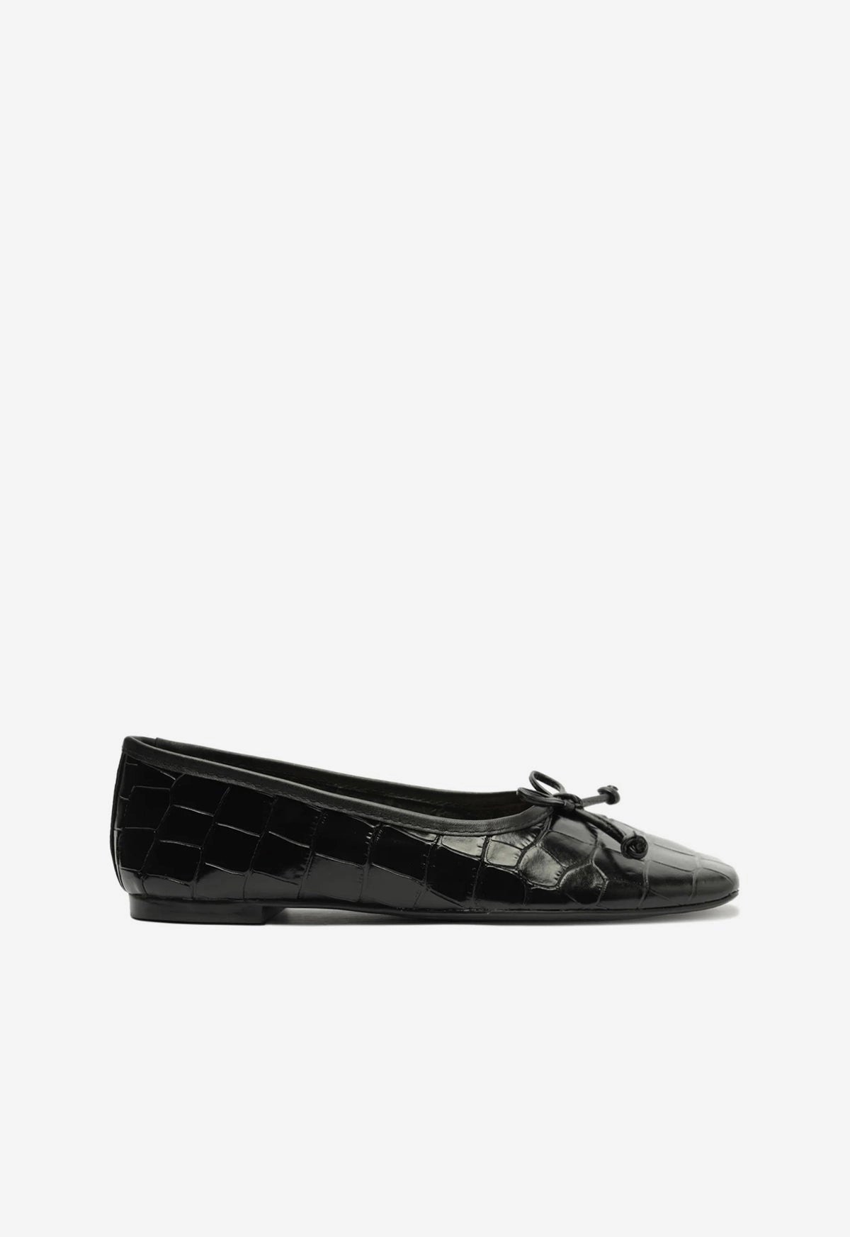 Modular Design Arissa Black Leather Ballet Flat