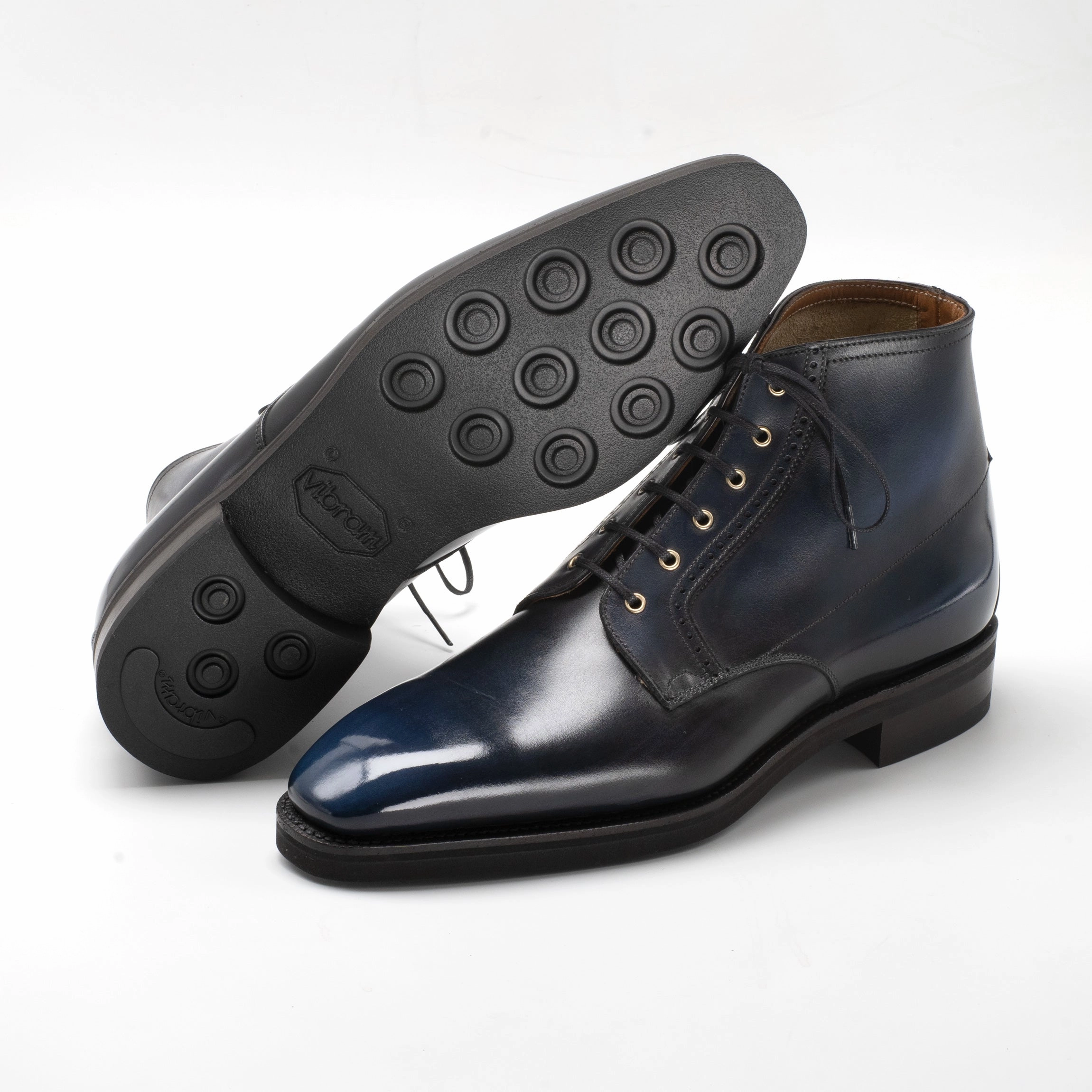 Progressive Tone Cool Utility Kerouac Derby Boot Mto - Cassiopeia Handmade Patina