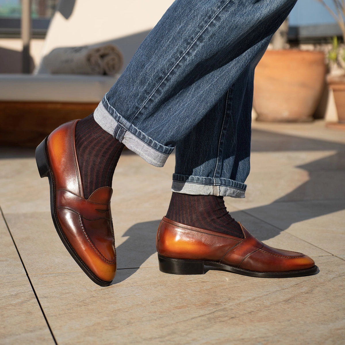 Piet Penny Loafer - Brown & Cognac Calm Aesthetic Edge And Ease