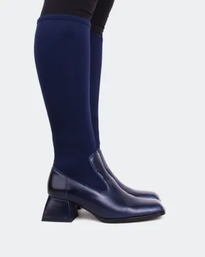 Breathe And Move Form And Motion Bayeux Navy Knit Stretch