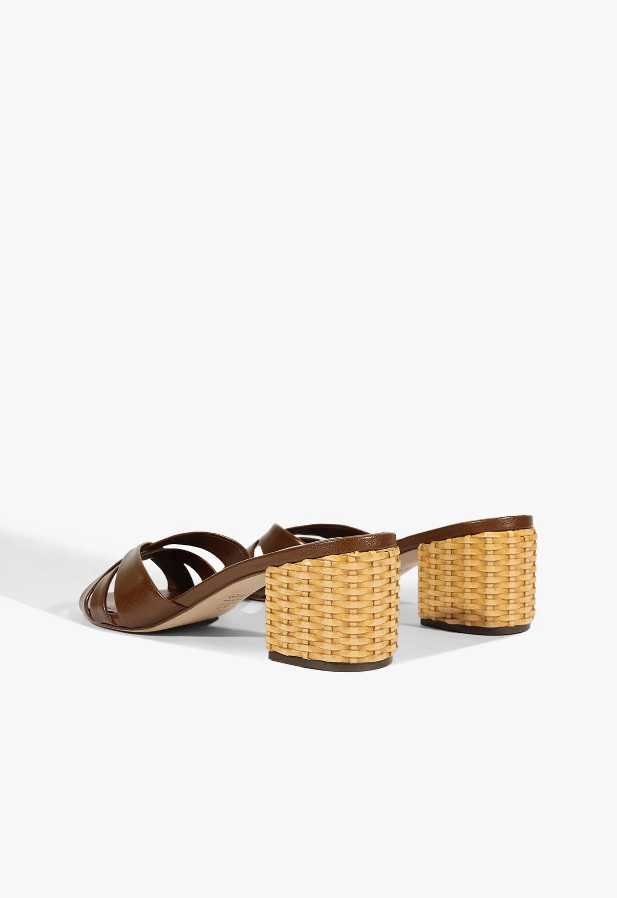 City-Functional Effortless Minimal Keefa Straw Mule Sandal