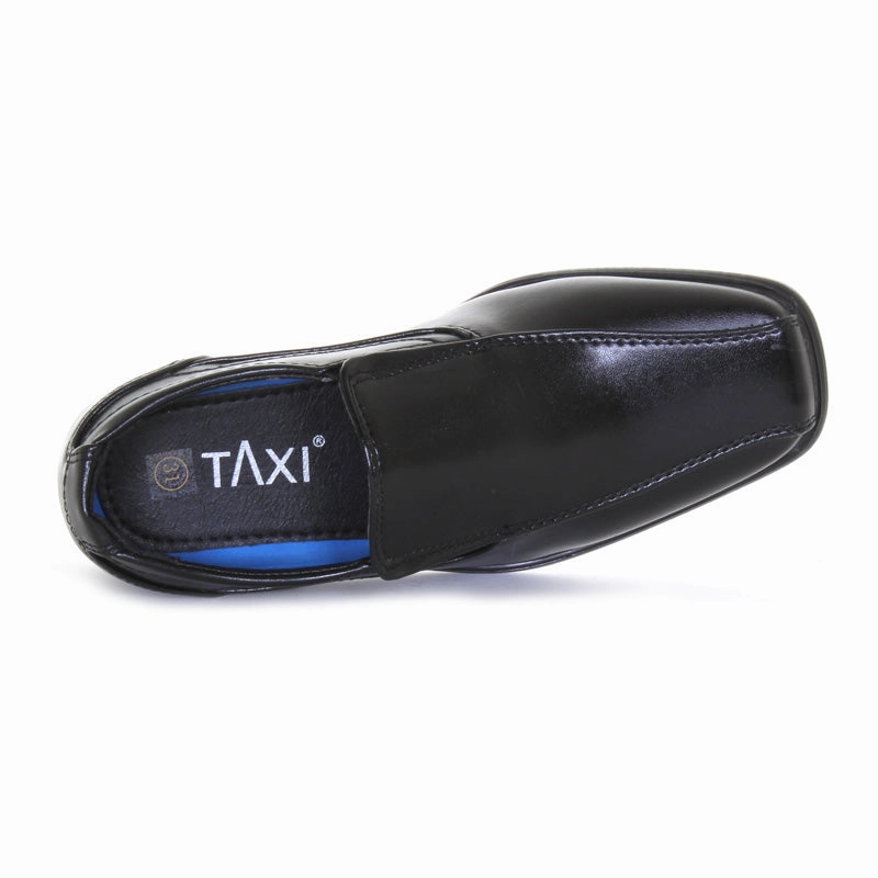 Boys Black Slipon Dress Shoes Form-Led Dynamic Layerwear