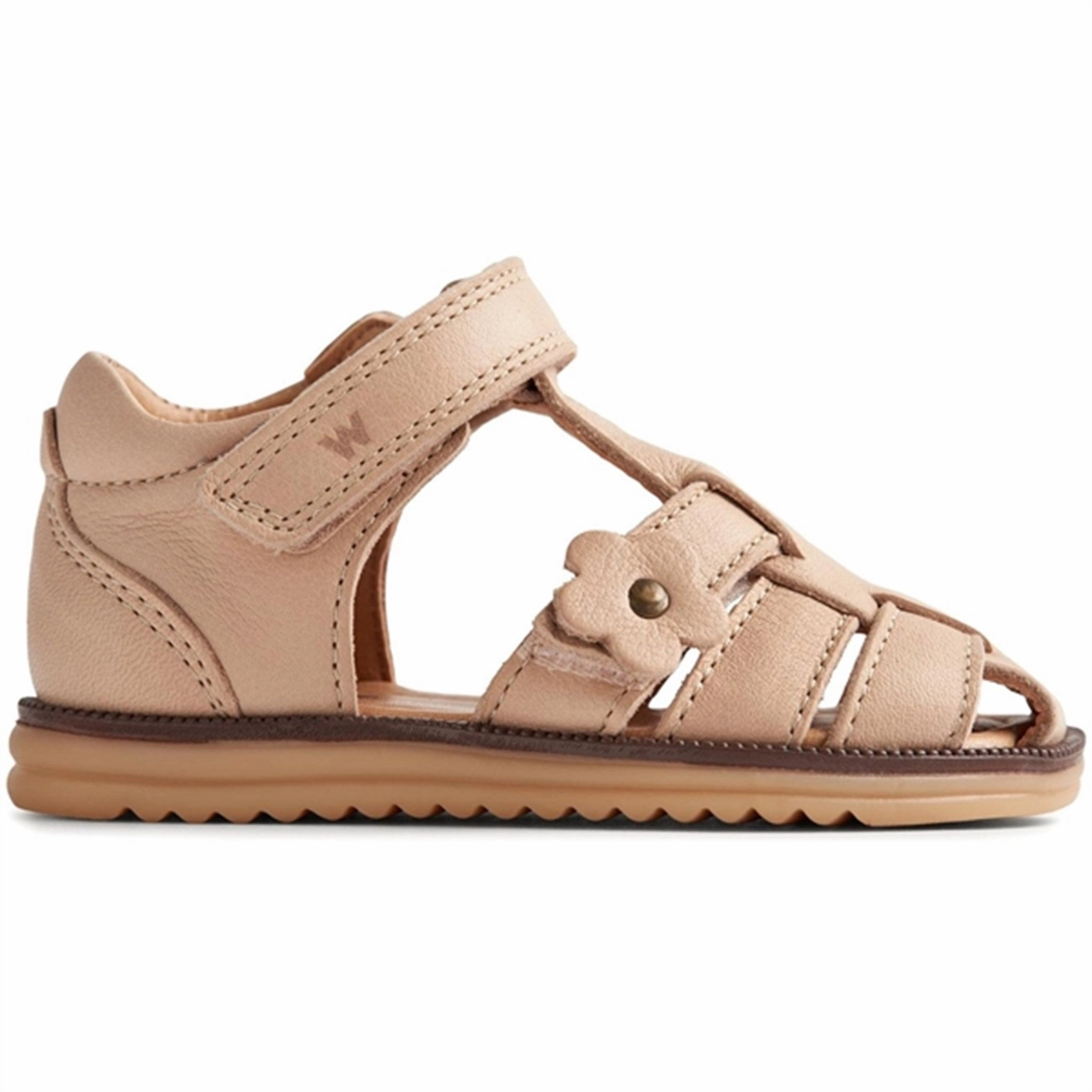 Edge-Layered Fluid Motionwear Wheat Sandal Closed Toe Sky Flower Beige Rose