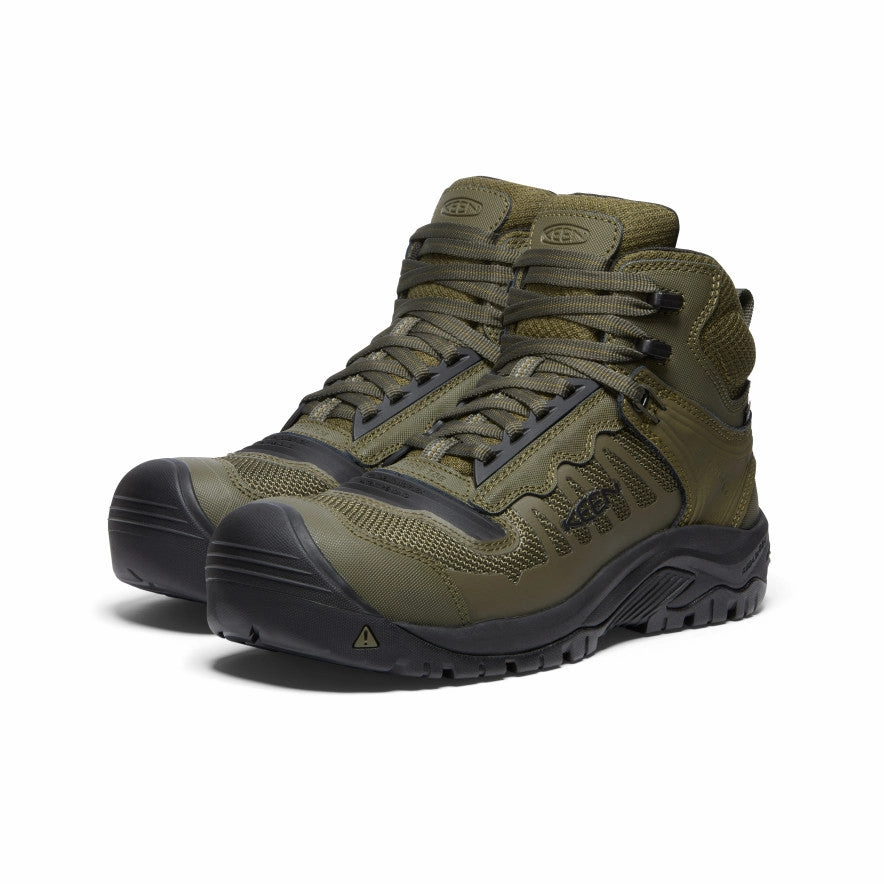 Men'S Reno Mid Waterproof (Carbon Toe)  |  Dark Olive/Black Simplified Life