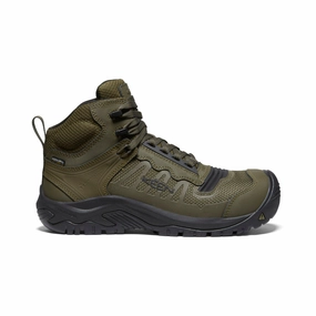 Style Simplified Open Utility Men'S Reno Mid Waterproof (Carbon Toe)  |  Dark Olive/Black
