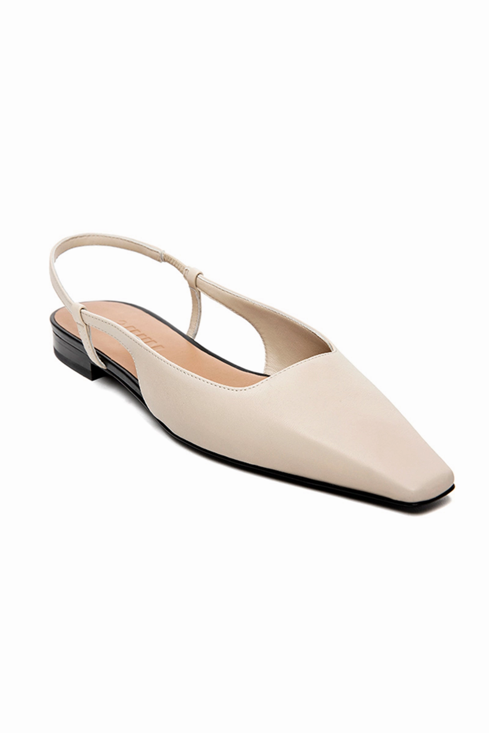 Lian Sierra Slingback Flat Shoe In Milk Seasonless Drop