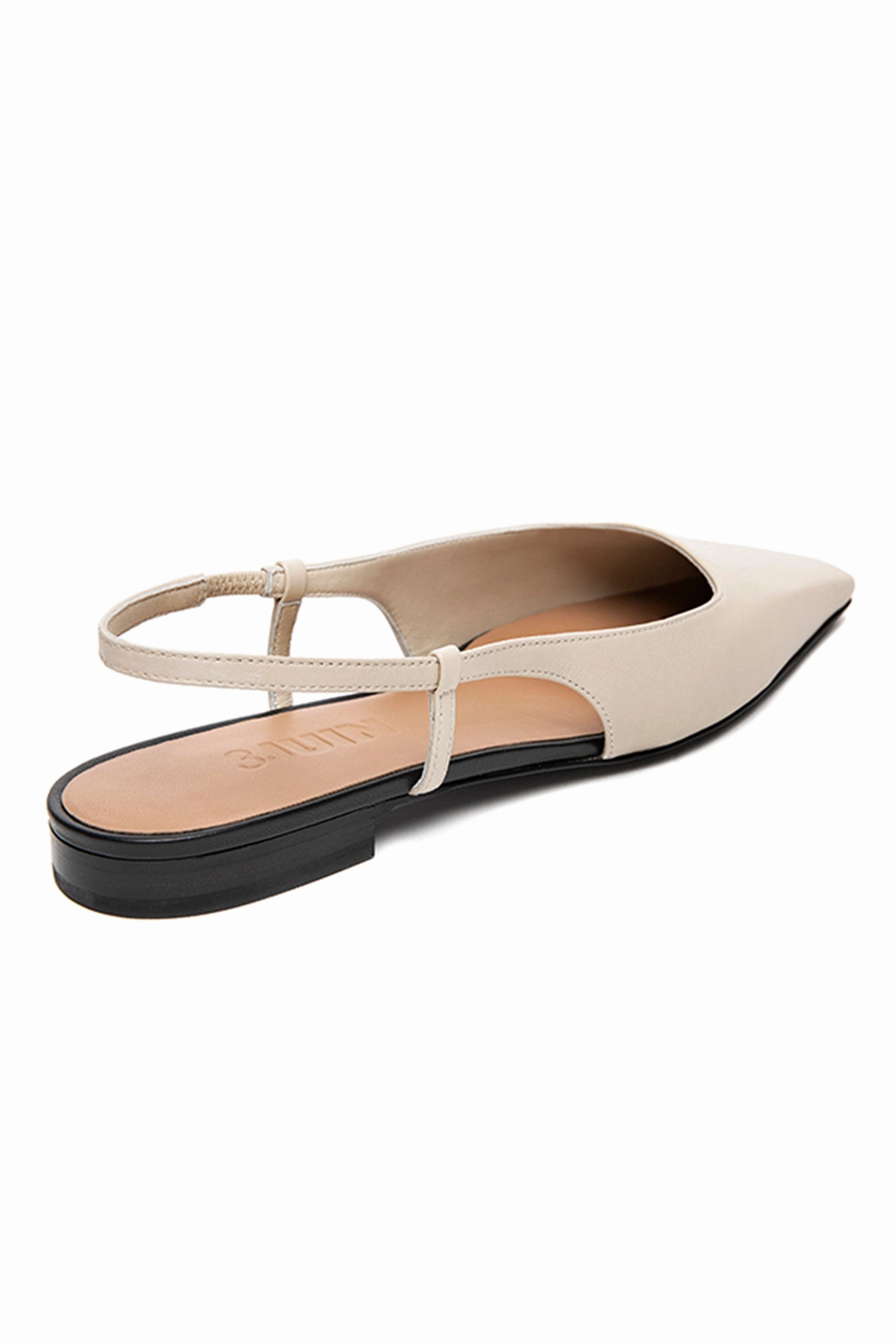 Designed For Fluidity Anytime Fit Lian Sierra Slingback Flat Shoe In Milk