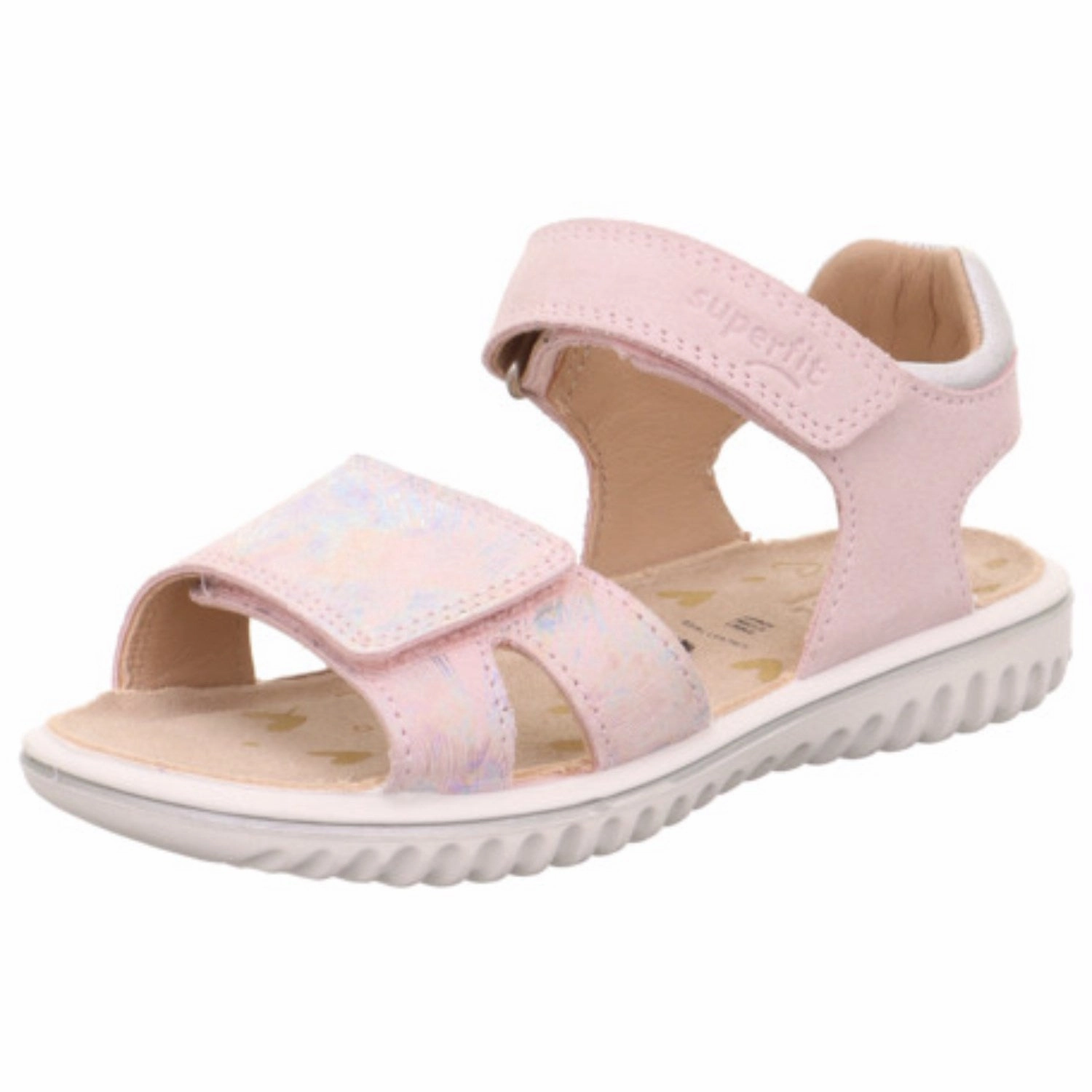 Motion-Driven Superfit Pink/Silver Sparkle Sandal