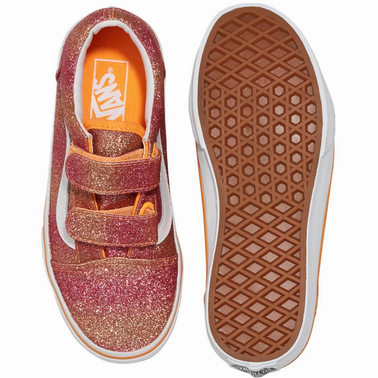 Flow In Motion Engineered For Flow Vans Sunrise Glitter Multi/True White Uy Old Skool V Sneakers
