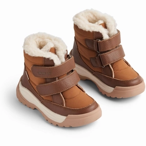 Wheat Cognac Winterboot Millas Tex Elevated Layers Timeless Motionwear