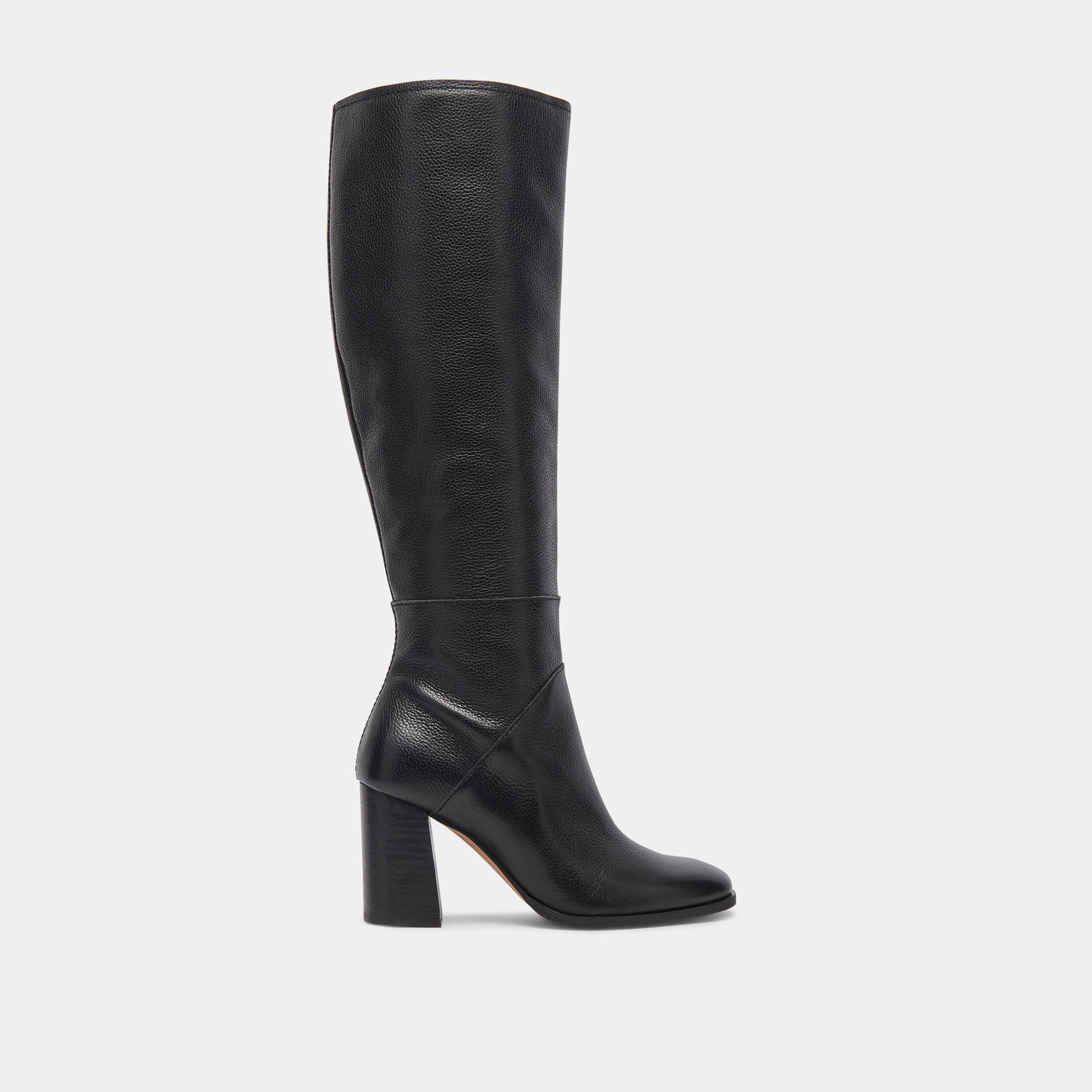 Fynn Wide Calf Boots Onyx Leather Core Function Daily Essentials